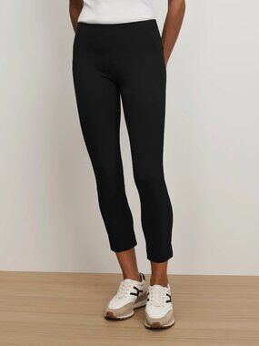 Veronica Beard Scuba Slim-Fit Pant in Black Size 4